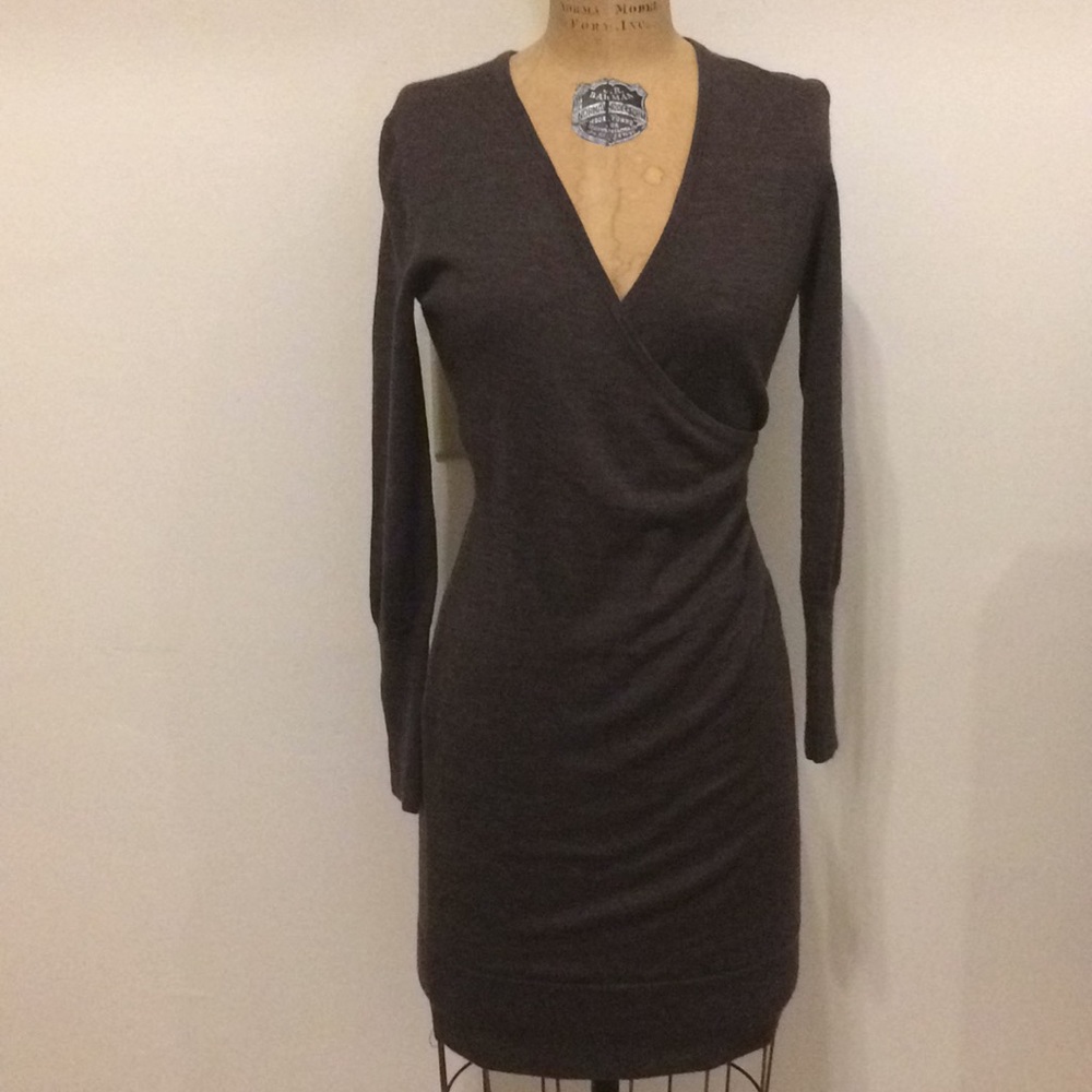 LOFT Dark Brown Midi Dress